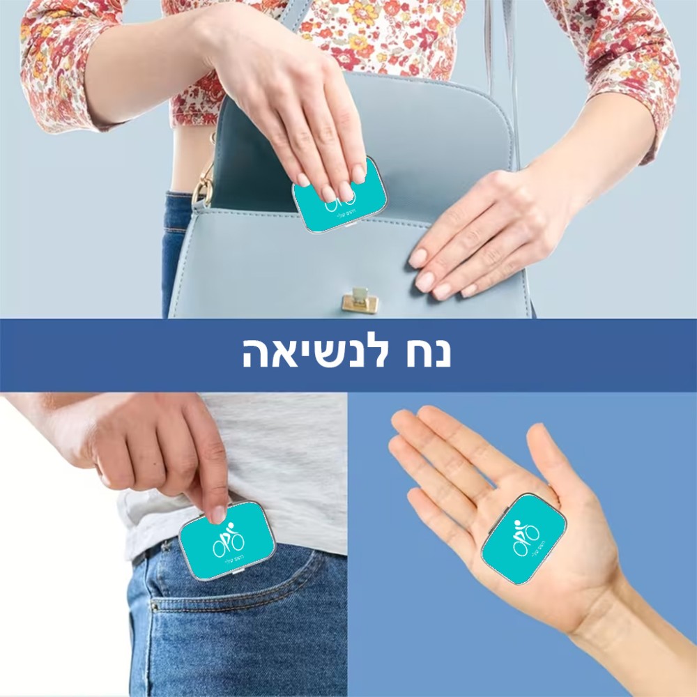 קופסאת כדורים בעיצוב אישי עם השם שלך בעיצוב אופניים אולימפיים גודל 5.6 × 4 ס"מ