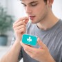 קופסאת כדורים בעיצוב אישי עם השם שלך בעיצוב אגם גודל 5.6 × 4 ס"מ
