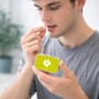 קופסאת כדורים בעיצוב אישי עם השם שלך בעיצוב פרח היביסקוס גודל 5.6 × 4 ס"מ