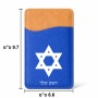 ארנק כרטיסי אשראי לטלפון בעיצוב אישי עם השם שלך בעיצוב מגן דוד - מגן דוד - ישראל גודל 6.6 × 9.7 ס"מ