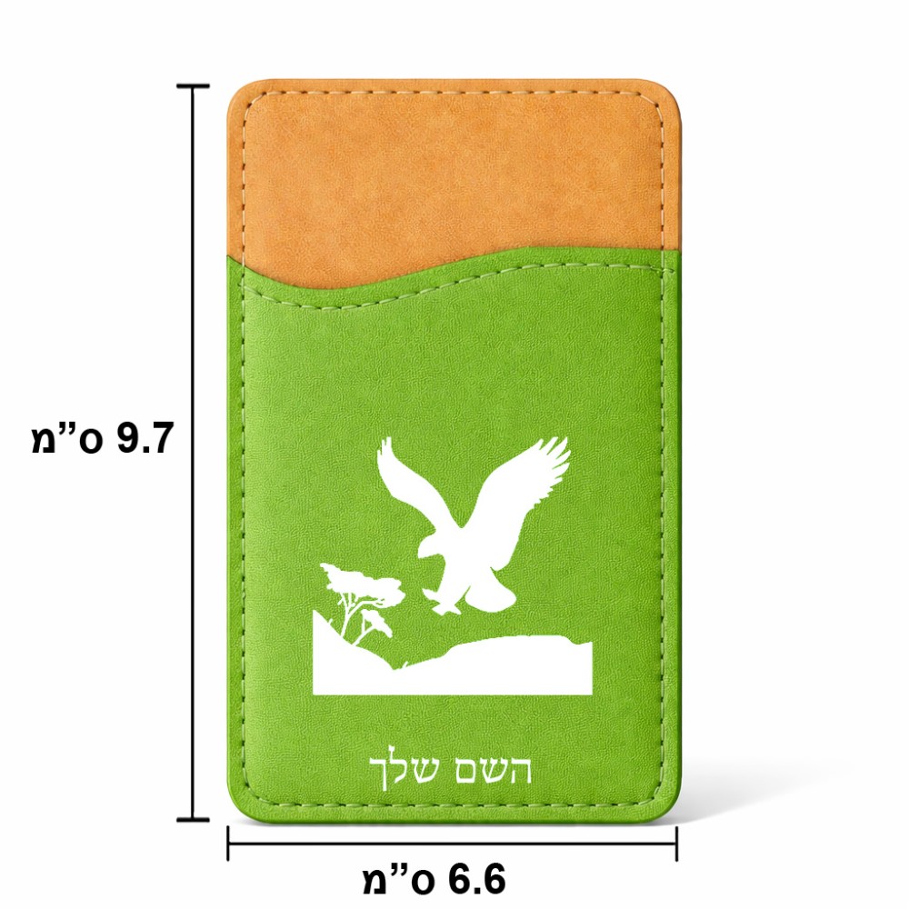 ארנק כרטיסי אשראי לטלפון בעיצוב אישי עם השם שלך בעיצוב נשר אמריקאי גודל 6.6 × 9.7 ס"מ