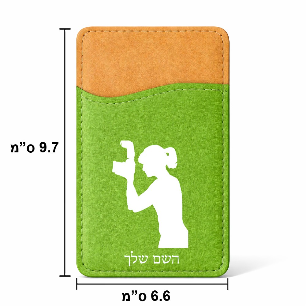 ארנק כרטיסי אשראי לטלפון בעיצוב אישי עם השם שלך בעיצוב צלמת - אישה גודל 6.6 × 9.7 ס"מ