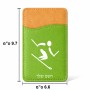 ארנק כרטיסי אשראי לטלפון בעיצוב אישי עם השם שלך בעיצוב סקי אולימפי גודל 6.6 × 9.7 ס"מ