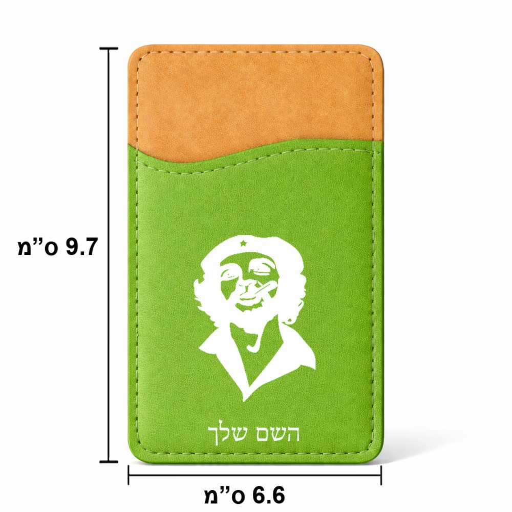 ארנק כרטיסי אשראי לטלפון בעיצוב אישי עם השם שלך בעיצוב צ'ה גווארה גודל 6.6 × 9.7 ס"מ