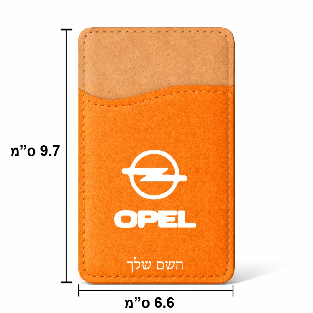 ארנק כרטיסי אשראי לטלפון בעיצוב אישי עם השם שלך בעיצוב אופל גודל 6.6 × 9.7 ס"מ