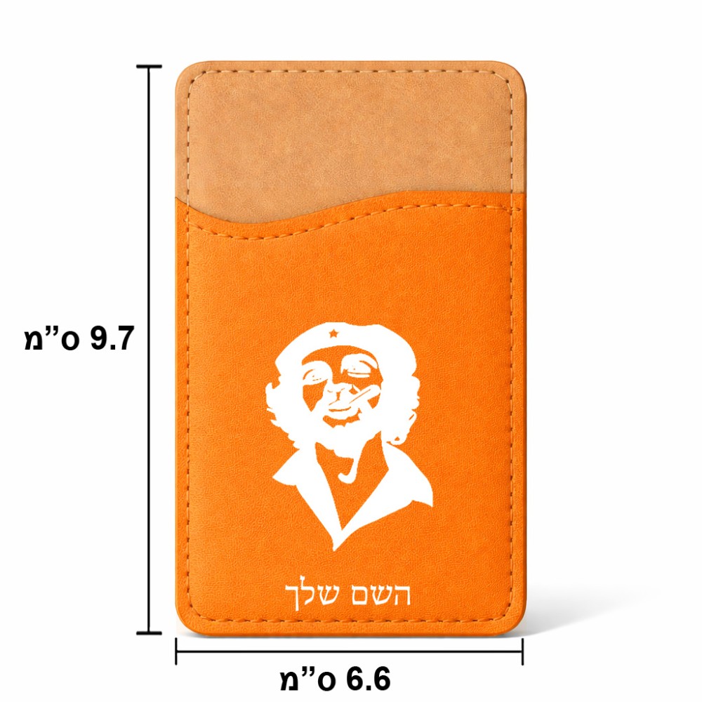 ארנק כרטיסי אשראי לטלפון בעיצוב אישי עם השם שלך בעיצוב צ'ה גווארה גודל 6.6 × 9.7 ס"מ