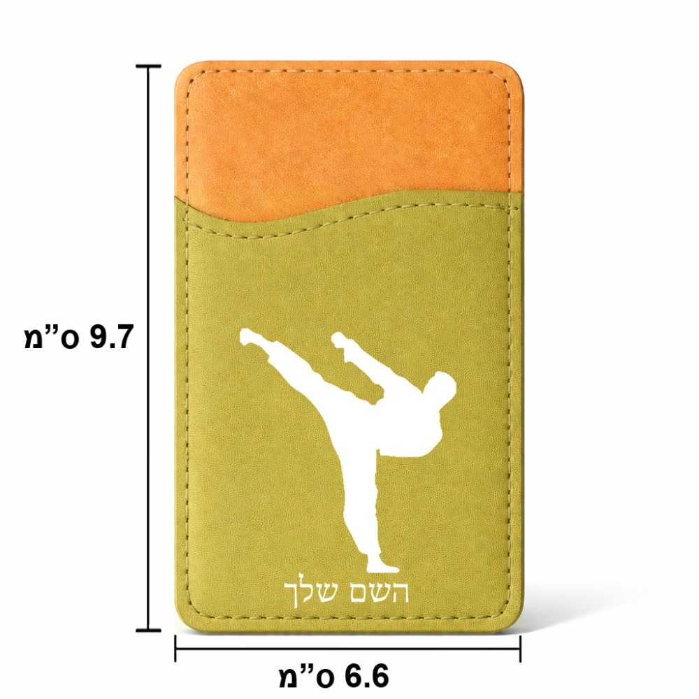 ארנק כרטיסי אשראי לטלפון בעיצוב אישי עם השם שלך בעיצוב קרטה גודל 6.6 × 9.7 ס"מ