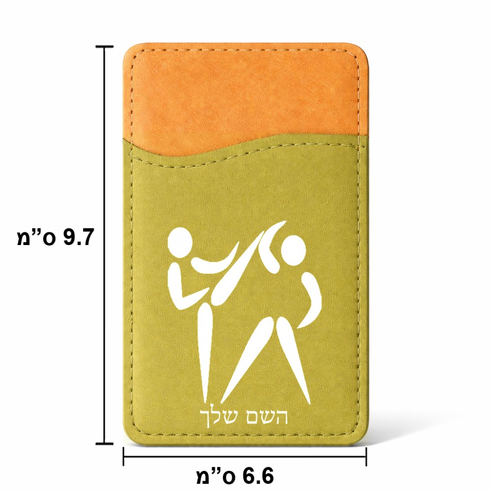 ארנק כרטיסי אשראי לטלפון בעיצוב אישי עם השם שלך בעיצוב לוחמים אולימפיים גודל 6.6 × 9.7 ס"מ