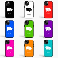 כיסוי בעיצוב אישי עם השם שלך לדגם - Apple iPhone 15 Plus בעיצוב חזיר