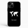 כיסוי בעיצוב אישי עם השם שלך לדגם - Apple iPhone 15 Plus בעיצוב מפת העולם
