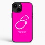 כיסוי בעיצוב אישי עם השם שלך לדגם - Apple iPhone 15 Plus בעיצוב סטטוסקופ רופא