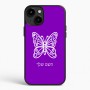 כיסוי בעיצוב אישי עם השם שלך לדגם - Apple iPhone 15 Plus בעיצוב פרפר