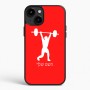 כיסוי בעיצוב אישי עם השם שלך לדגם - Apple iPhone 15 Plus בעיצוב הרמת משקולות