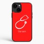 כיסוי בעיצוב אישי עם השם שלך לדגם - Apple iPhone 15 Plus בעיצוב סטטוסקופ רופא