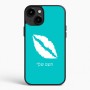 כיסוי בעיצוב אישי עם השם שלך לדגם - Apple iPhone 15 Plus בעיצוב שפתיים - נשיקה