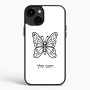 כיסוי בעיצוב אישי עם השם שלך לדגם - Apple iPhone 15 Plus בעיצוב פרפר