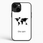 כיסוי בעיצוב אישי עם השם שלך לדגם - Apple iPhone 15 Plus בעיצוב מפת העולם