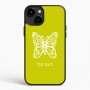 כיסוי בעיצוב אישי עם השם שלך לדגם - Apple iPhone 15 Plus בעיצוב פרפר