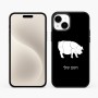 כיסוי בעיצוב אישי עם השם שלך לדגם - Apple iPhone 15 Plus בעיצוב חזיר