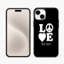 כיסוי בעיצוב אישי עם השם שלך לדגם - Apple iPhone 15 Plus בעיצוב אהבה