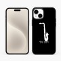 כיסוי בעיצוב אישי עם השם שלך לדגם - Apple iPhone 15 Plus בעיצוב סקסופון