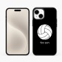 כיסוי בעיצוב אישי עם השם שלך לדגם - Apple iPhone 15 Plus בעיצוב כדור כדורעף