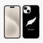 כיסוי בעיצוב אישי עם השם שלך לדגם - Apple iPhone 15 Plus בעיצוב נוצת נוצה