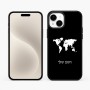 כיסוי בעיצוב אישי עם השם שלך לדגם - Apple iPhone 15 Plus בעיצוב מפת העולם