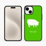 כיסוי בעיצוב אישי עם השם שלך לדגם - Apple iPhone 15 Plus בעיצוב חזיר