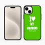 כיסוי בעיצוב אישי עם השם שלך לדגם - Apple iPhone 15 Plus בעיצוב אוהב את החברה שלי