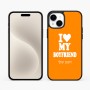 כיסוי בעיצוב אישי עם השם שלך לדגם - Apple iPhone 15 Plus בעיצוב אוהבת את החבר שלי