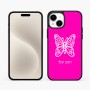 כיסוי בעיצוב אישי עם השם שלך לדגם - Apple iPhone 15 Plus בעיצוב פרפר
