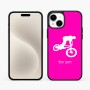 כיסוי בעיצוב אישי עם השם שלך לדגם - Apple iPhone 15 Plus בעיצוב רוכב אופניים