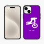 כיסוי בעיצוב אישי עם השם שלך לדגם - Apple iPhone 15 Plus בעיצוב רוכב אופניים