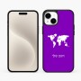 כיסוי בעיצוב אישי עם השם שלך לדגם - Apple iPhone 15 Plus בעיצוב מפת העולם