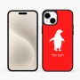 כיסוי בעיצוב אישי עם השם שלך לדגם - Apple iPhone 15 Plus בעיצוב פינגווין