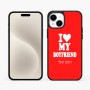 כיסוי בעיצוב אישי עם השם שלך לדגם - Apple iPhone 15 Plus בעיצוב אוהבת את החבר שלי