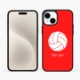 כיסוי בעיצוב אישי עם השם שלך לדגם - Apple iPhone 15 Plus בעיצוב כדור כדורעף