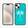 כיסוי בעיצוב אישי עם השם שלך לדגם - Apple iPhone 15 Plus בעיצוב דגל המירוץ