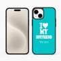 כיסוי בעיצוב אישי עם השם שלך לדגם - Apple iPhone 15 Plus בעיצוב אוהבת את החבר שלי