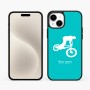 כיסוי בעיצוב אישי עם השם שלך לדגם - Apple iPhone 15 Plus בעיצוב רוכב אופניים