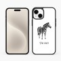 כיסוי בעיצוב אישי עם השם שלך לדגם - Apple iPhone 15 Plus בעיצוב זברה
