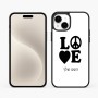 כיסוי בעיצוב אישי עם השם שלך לדגם - Apple iPhone 15 Plus בעיצוב אהבה