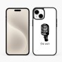 כיסוי בעיצוב אישי עם השם שלך לדגם - Apple iPhone 15 Plus בעיצוב מיקרופון