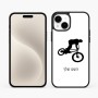 כיסוי בעיצוב אישי עם השם שלך לדגם - Apple iPhone 15 Plus בעיצוב רוכב אופניים