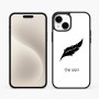 כיסוי בעיצוב אישי עם השם שלך לדגם - Apple iPhone 15 Plus בעיצוב נוצת נוצה