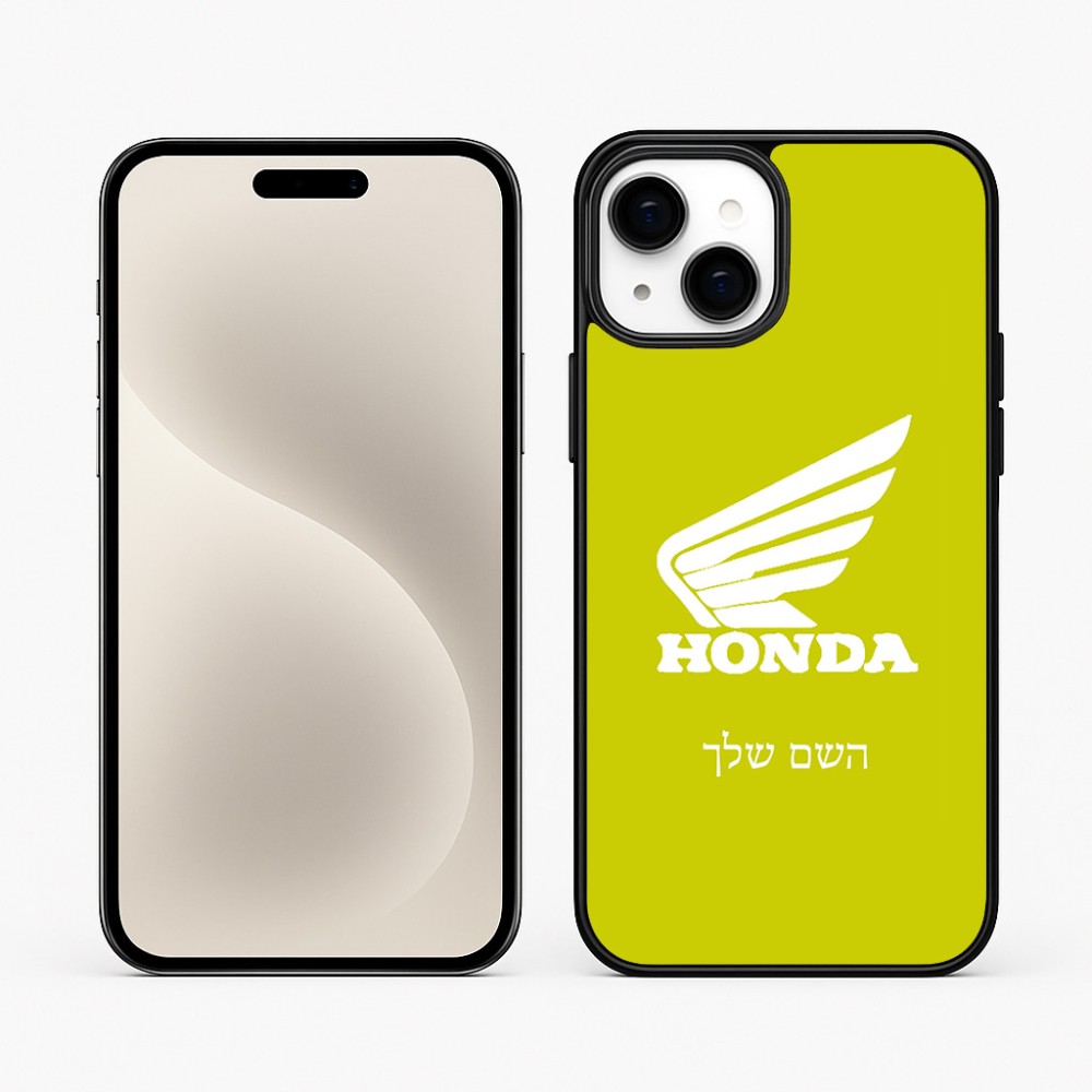כיסוי בעיצוב אישי עם השם שלך לדגם - Apple iPhone 15 Plus בעיצוב הונדה
