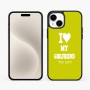 כיסוי בעיצוב אישי עם השם שלך לדגם - Apple iPhone 15 Plus בעיצוב אוהב את החברה שלי