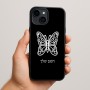 כיסוי בעיצוב אישי עם השם שלך לדגם - Apple iPhone 15 Plus בעיצוב פרפר
