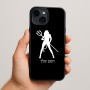 כיסוי בעיצוב אישי עם השם שלך לדגם - Apple iPhone 15 Plus בעיצוב אישה שטן